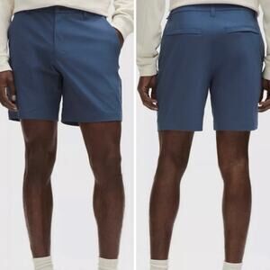 Lululemon ABC Classic-Fit Short 7" Warpstreme in Blue Twill